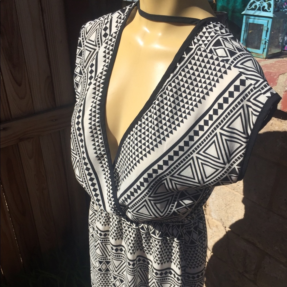 Final Touch geometrical print shirt dress S